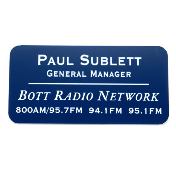 Plastic Single Color Name Badges - 1.5"x3"